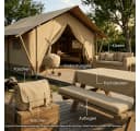 novely® Stoff SUNSET OXFORD 420D Wasserdicht Outdoor Polyester Grau Beige Bild 5