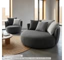 novely® MOERS Bouclé-Polsterstoff Grau 150cm Breite Bild 3