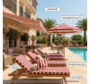 novely® Oxford SUNRISE 420D Stoff Weiß-Rot Wasserdicht UV-beständig Bild 4