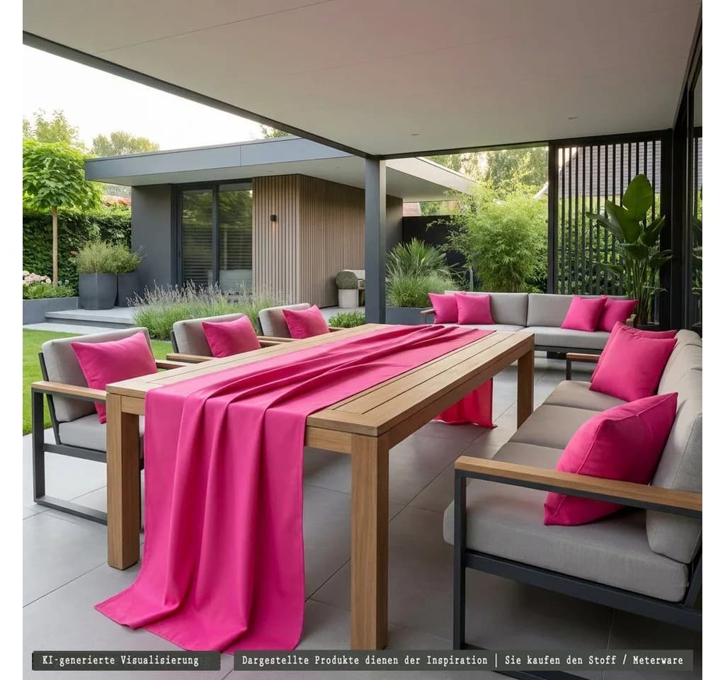 novely® OXFORD 210D PRO Outdoorstoff Rosa Wasserabweisend