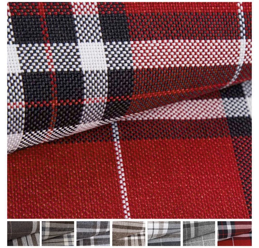 novely® Polsterstoff LONDON Karierter British Style Polyester Rot - Bild 3
