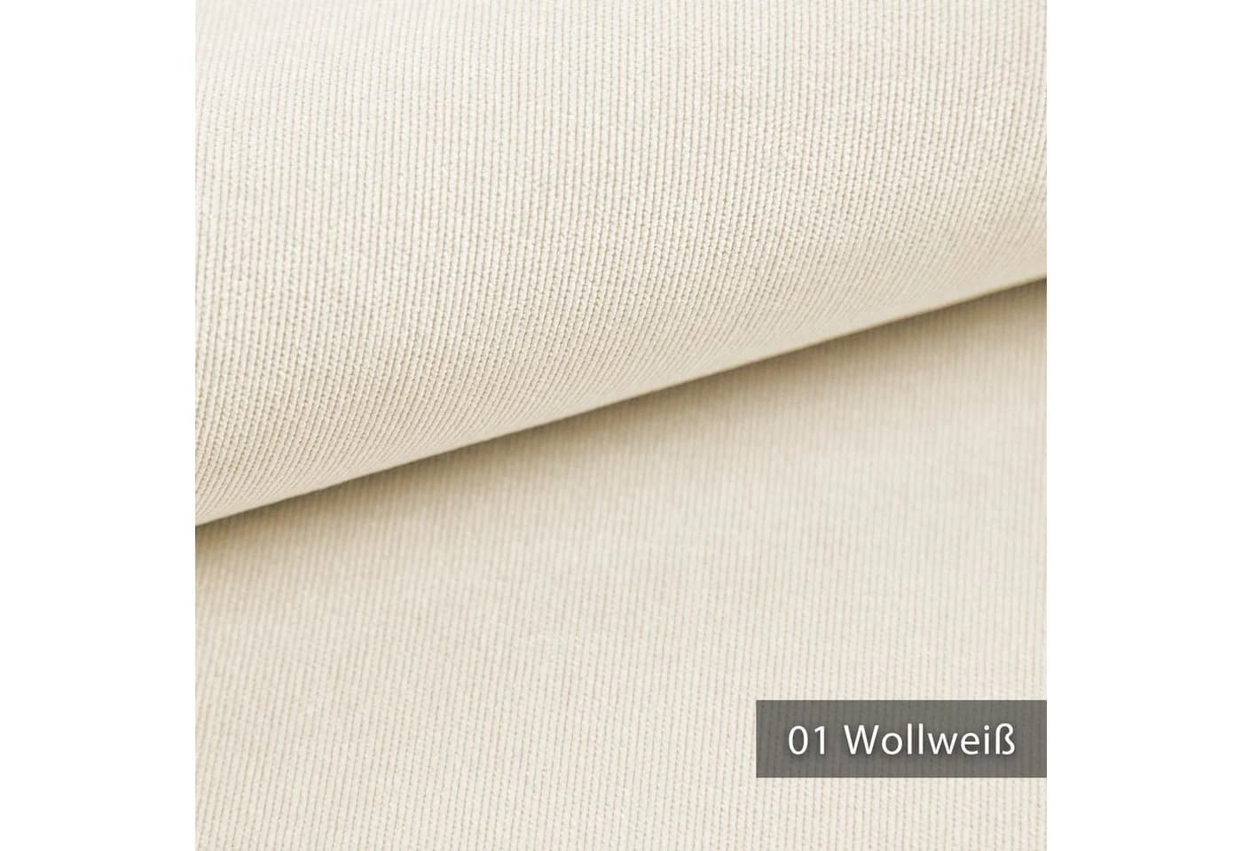 novely® Stoff ISSUM Chenille-Möbelstoff Samtweich Robust Wollweiß