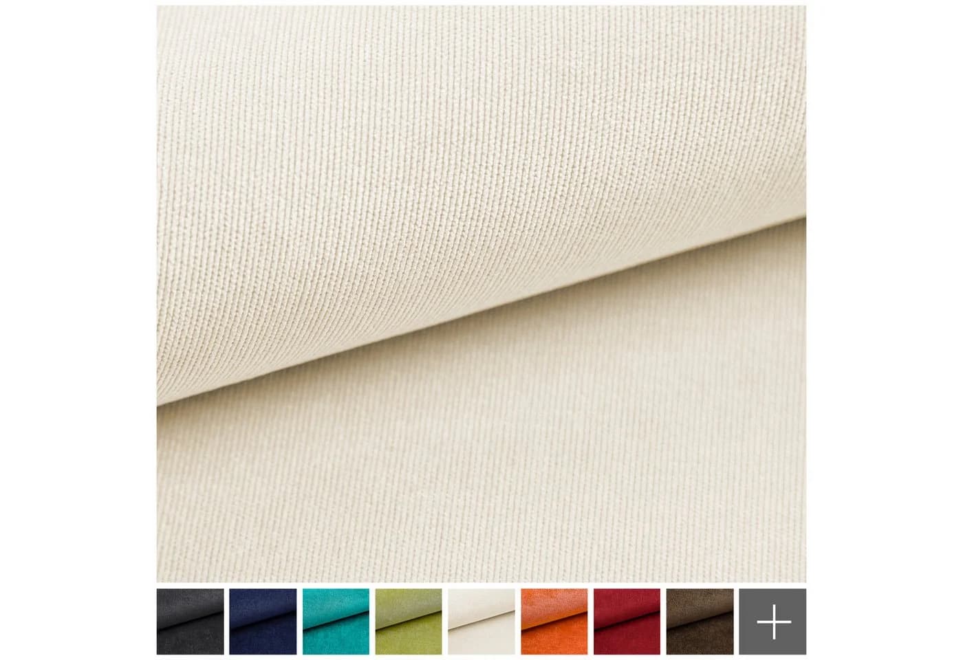 novely® Stoff ISSUM Chenille-Möbelstoff Samtweich Robust Wollweiß - Bild 3