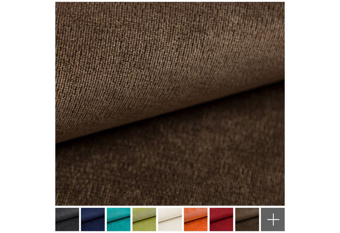 novely® Stoff ISSUM Chenille-Möbelstoff Braun Samtweich Robust - Bild 3