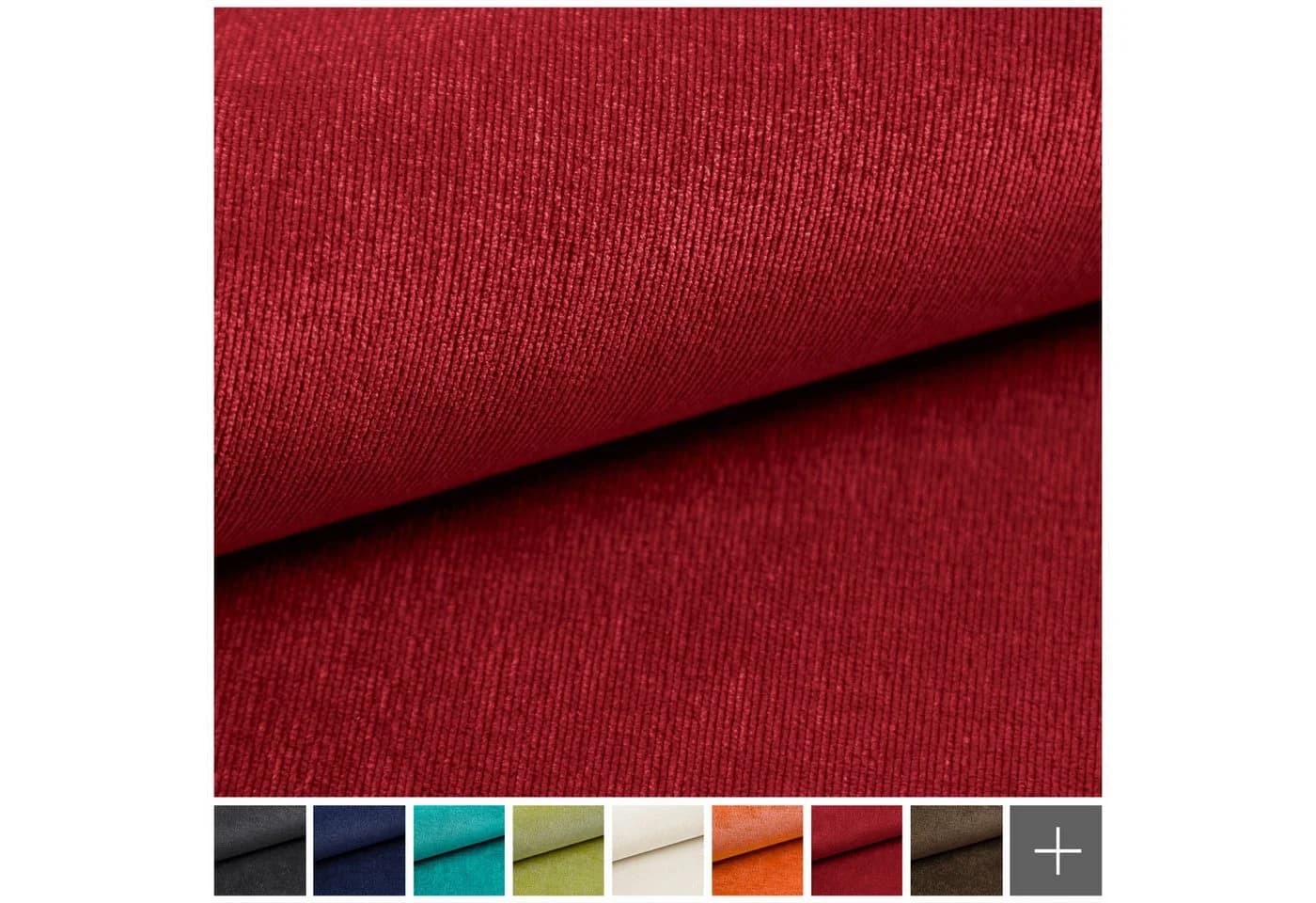 novely® Stoff ISSUM Chenille Polsterstoff Dunkelrot Robust - Bild 3
