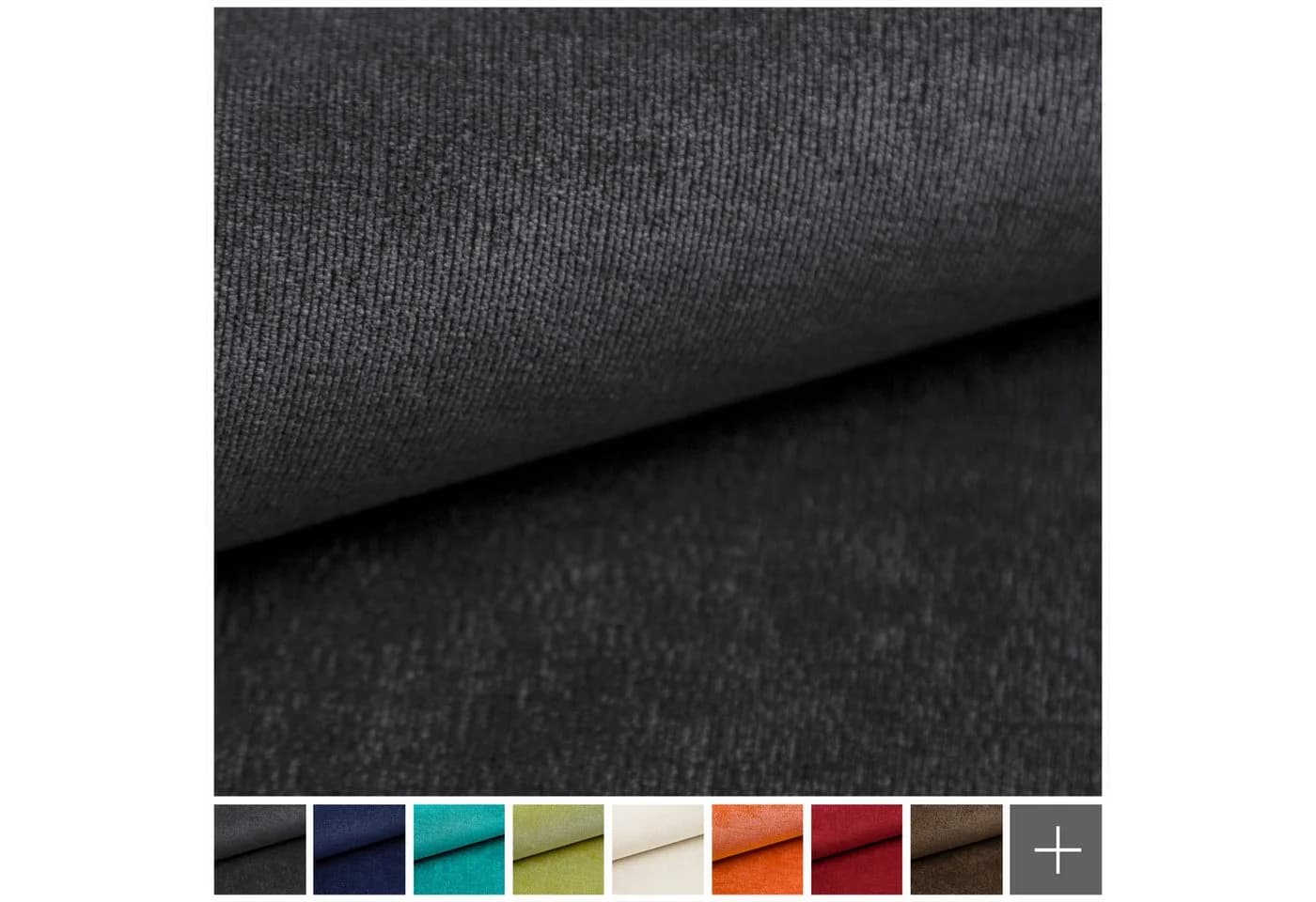 novely® Stoff ISSUM Chenille-Möbelstoff Grau Samtweich Robust - Bild 3