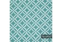 novely® Möbelstoff HANAU EVITA Polyester Petrol Kreise-Rauten-Print Bild 1