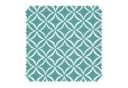 novely® Möbelstoff HANAU EVITA Polyester Petrol Kreise-Rauten-Print Bild 2
