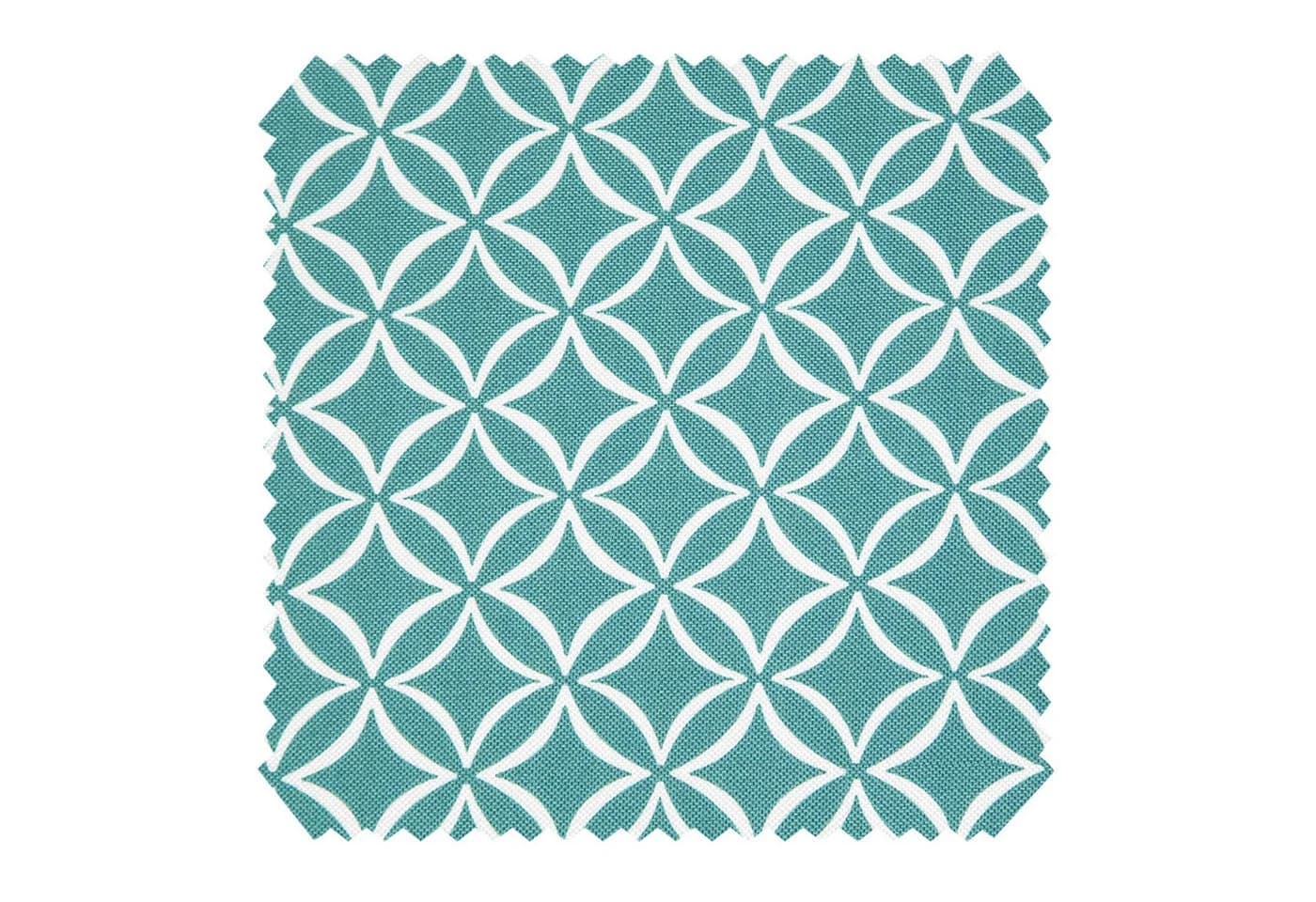 novely® Möbelstoff HANAU EVITA Polyester Petrol Kreise-Rauten-Print - Bild 2