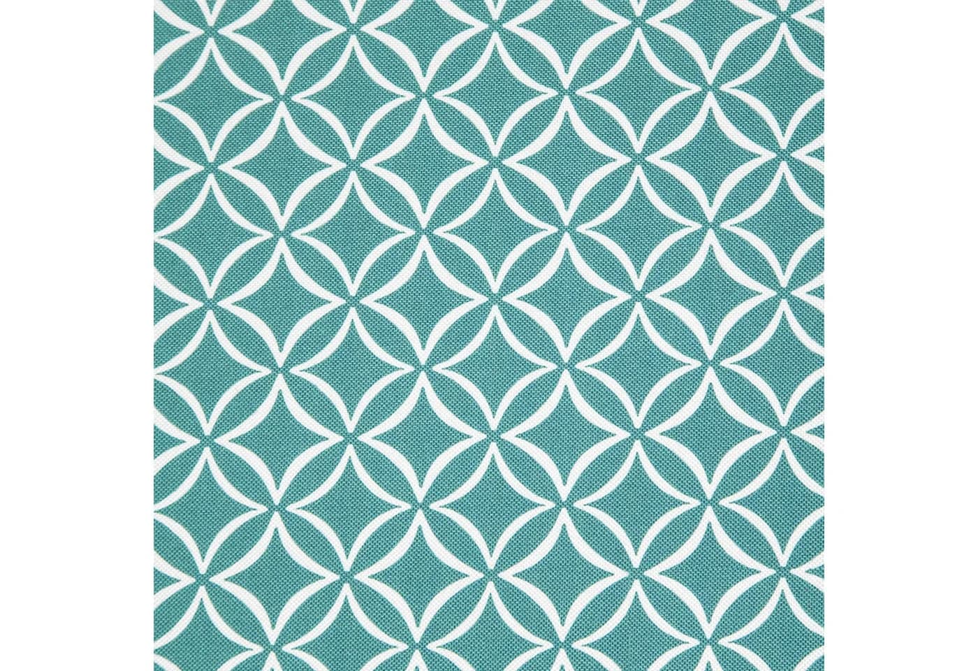 novely® Möbelstoff HANAU EVITA Polyester Petrol Kreise-Rauten-Print - Bild 4
