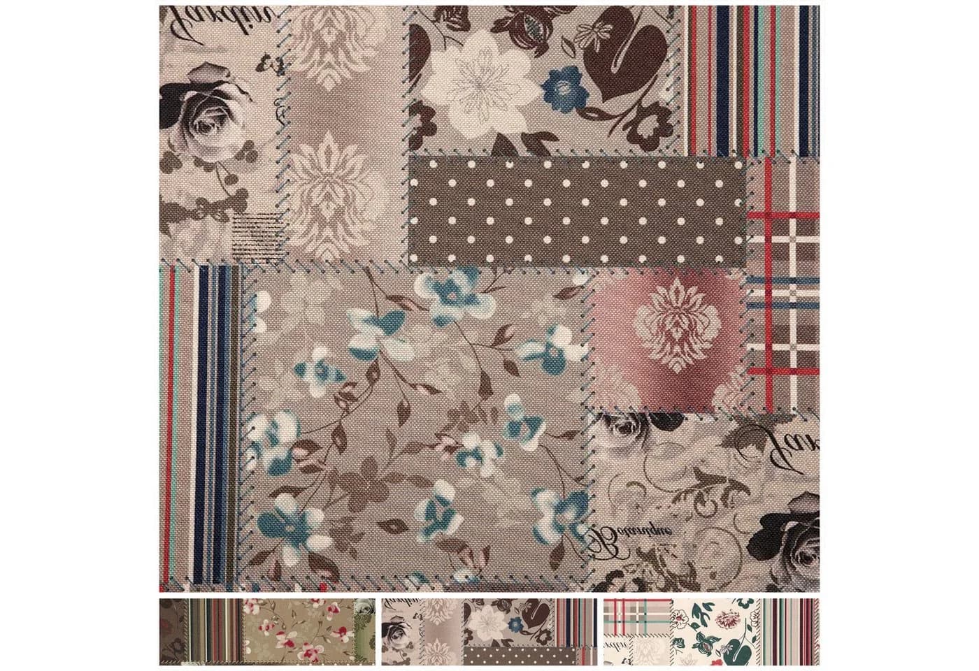 novely® Stoff HANAU VIVIEN Patchwork-Print 148cm - Bild 3