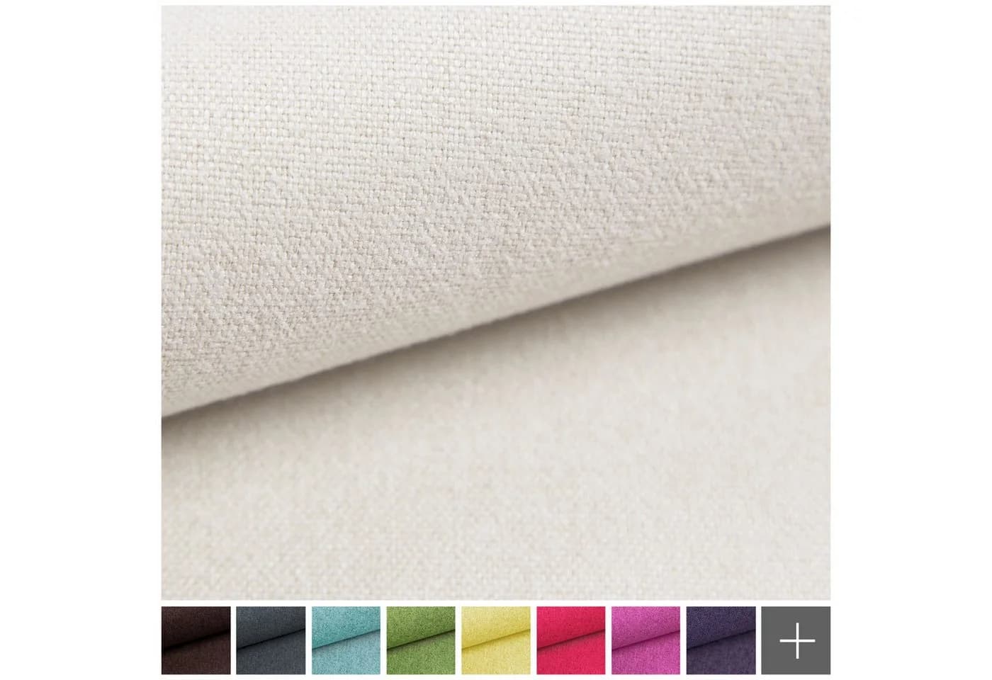 novely® Stoff MALCHIN Beige Polyester Polsterstoff 148cm - Bild 3