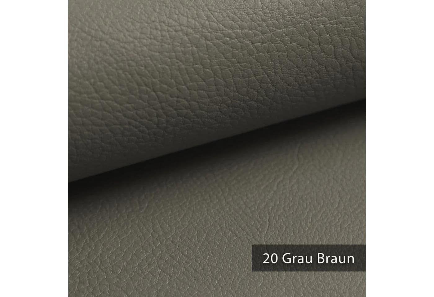 novely® NEUSS Kunstleder Grau Braun Genarbt 140cm Breite
