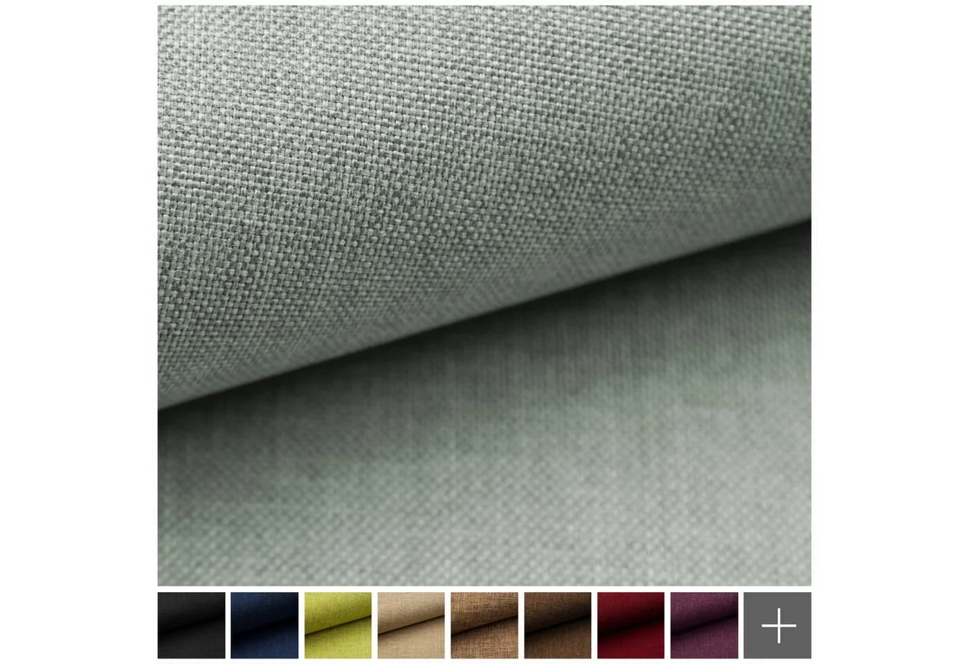 novely® Stoff LUSO Silbergrau - Robuster Polsterstoff Polyester - Bild 3