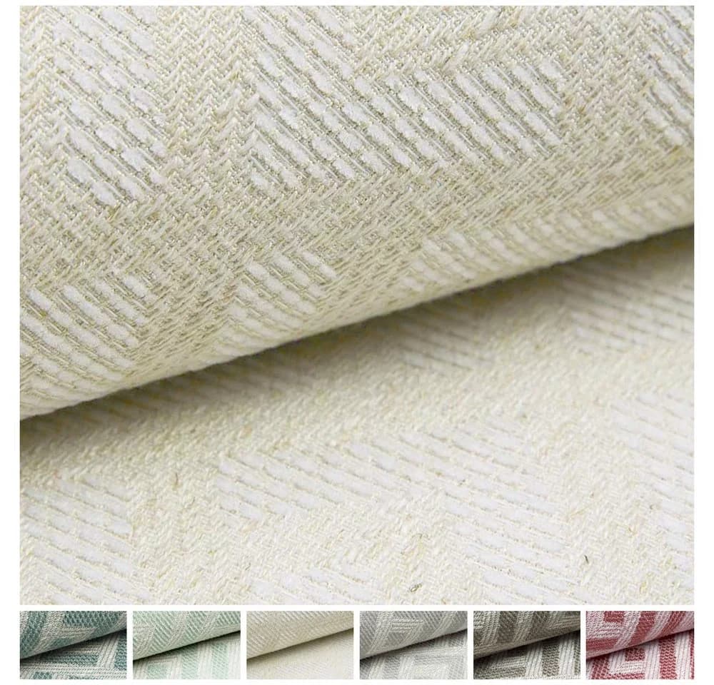 novely® MISINTO Design-Polsterstoff Beige 3D Leinenstruktur - Bild 3
