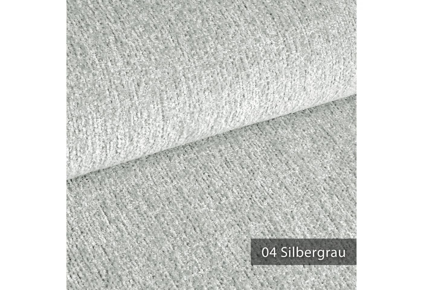 novely® Stoff exquisit TESSANO Chenille-Polsterstoff Grau Silber