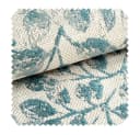 novely® Polsterstoff FLORENZ Leinen-Look Blumenmuster Blau Bild 2