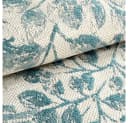 novely® Polsterstoff FLORENZ Leinen-Look Blumenmuster Blau Bild 4