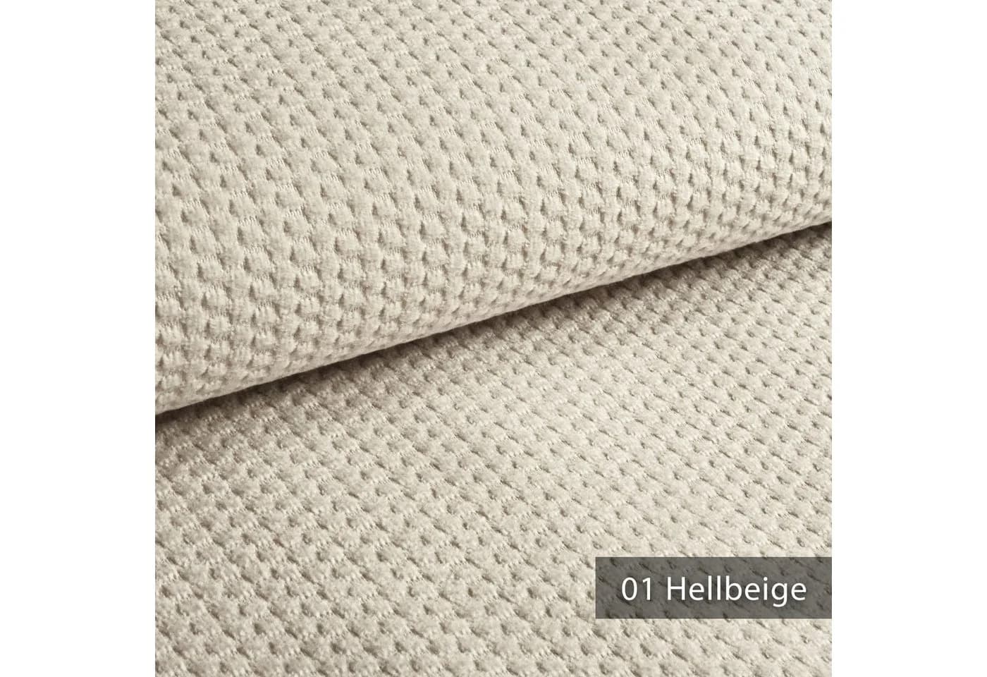 novely® MAKAO Polsterstoff Velours Beige Wabenstruktur Strapazierfähig