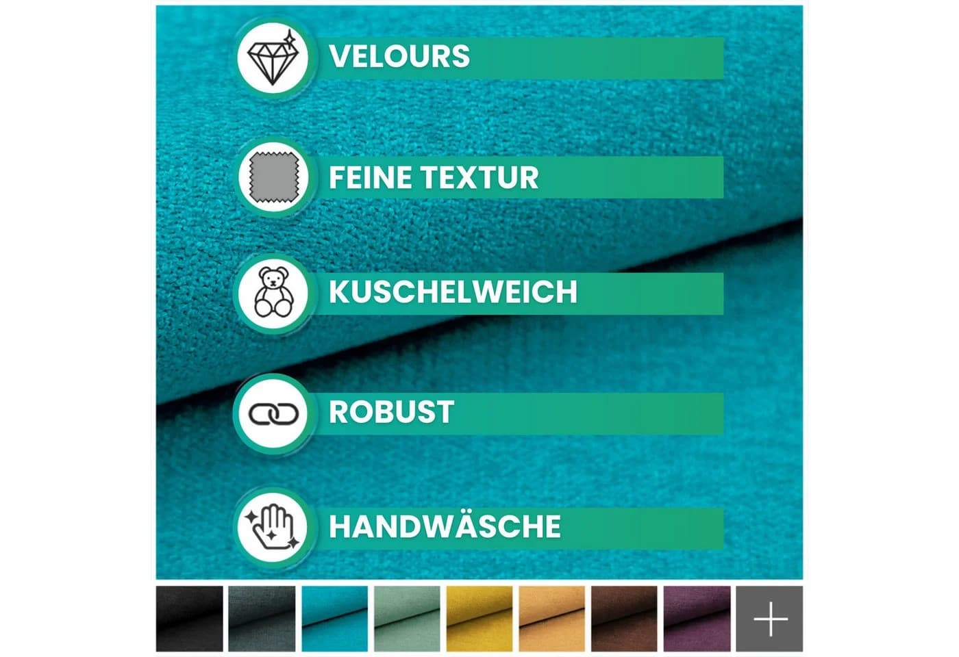 novely® Stoff RICKERT Velours Polsterstoff Meterware