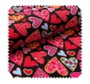 novely® Stoff OXFORD 210D D150 Herzen Rot Pink Printstoff Outdoor Bild 2