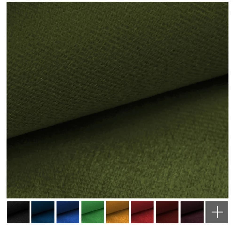 novely® Stoff ARTENA Samtiger Velours-Möbelstoff Olivgrün - Bild 3