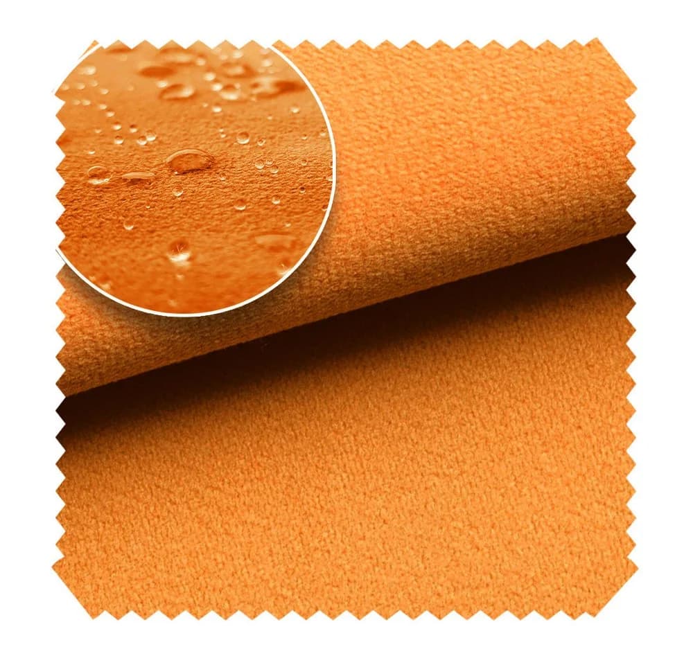 novely® Stoff TRITON Orange-Gelb Microfaser Velours Wildleder-Optik - Bild 2