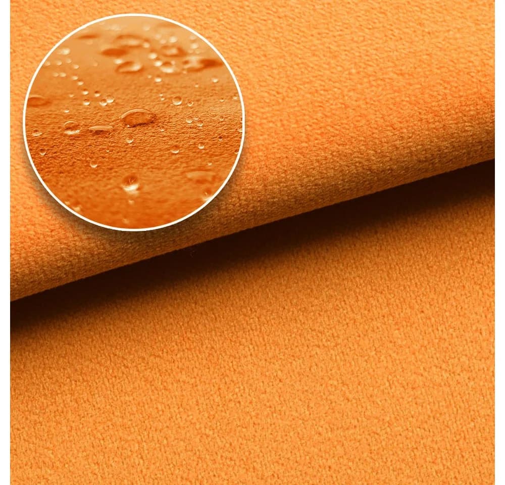 novely® Stoff TRITON Orange-Gelb Microfaser Velours Wildleder-Optik - Bild 4