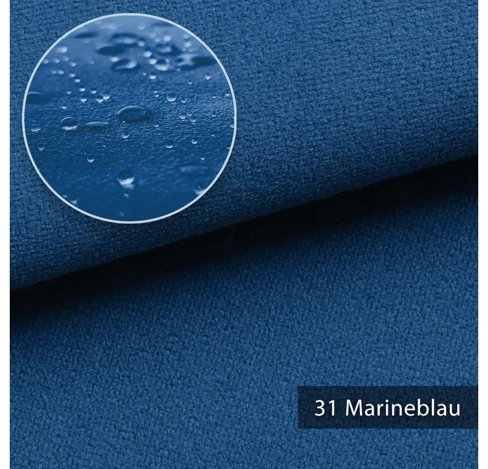 novely® Stoff TRITON Marine Blau Wasserabweisender Microfaser Velours