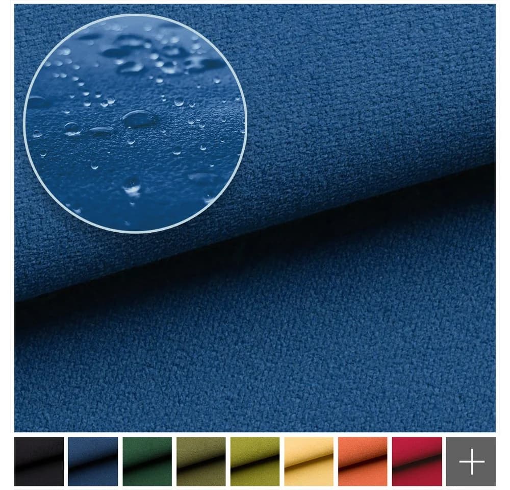 novely® Stoff TRITON Marine Blau Wasserabweisender Microfaser Velours - Bild 3