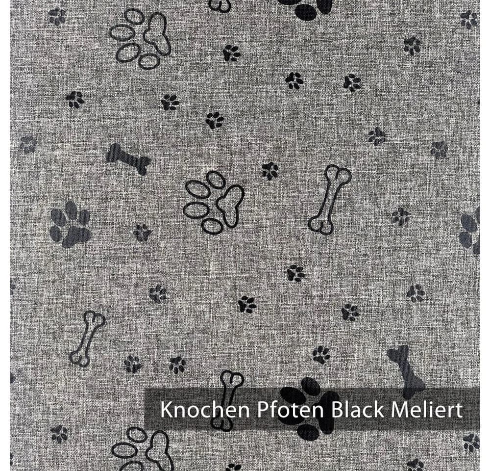 novely® Stoff OXFORD 330D Knochen Pfoten Black Meliert Outdoor - Bild 3