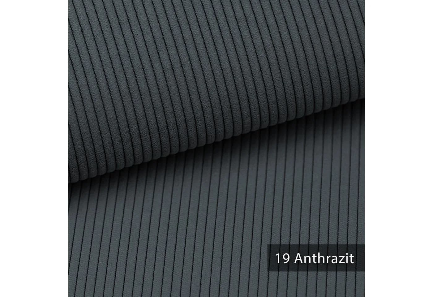 novely® Stoff ONTRE Samtiger Polsterstoff Anthrazit