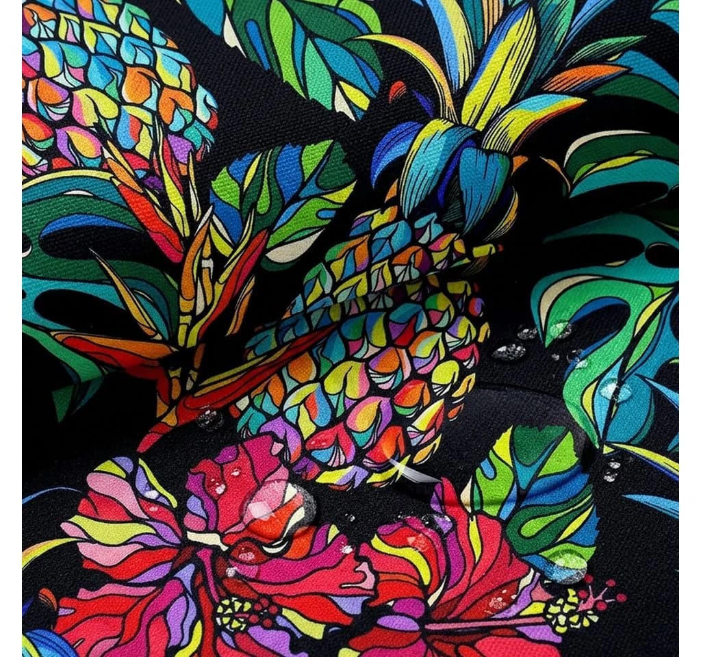 novely® OXFORD 210D Printstoff Tropical Art Night Bunt Wasserabweisend