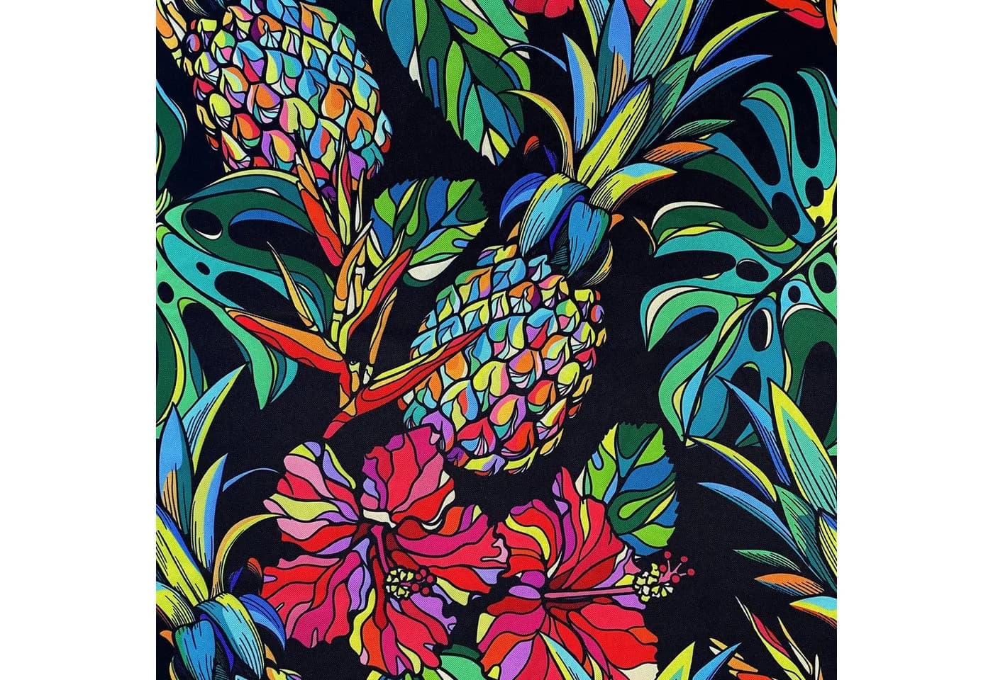 novely® OXFORD 210D Printstoff Tropical Art Night Bunt Wasserabweisend - Bild 3