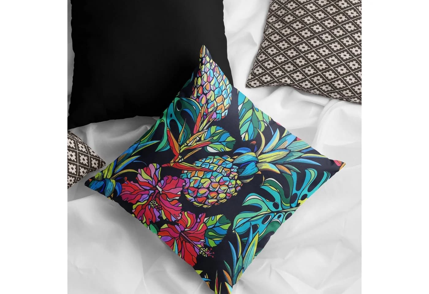 novely® OXFORD 210D Printstoff Tropical Art Night Bunt Wasserabweisend - Bild 4