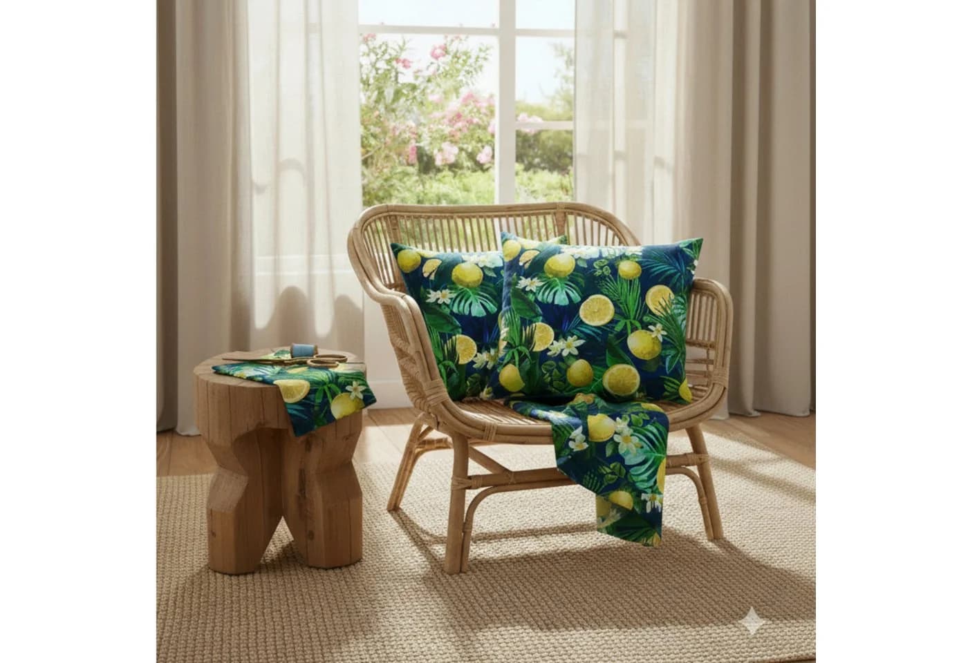 novely® OXFORD 210D Printstoff Lemon Night bunt wasserabweisend - Bild 4