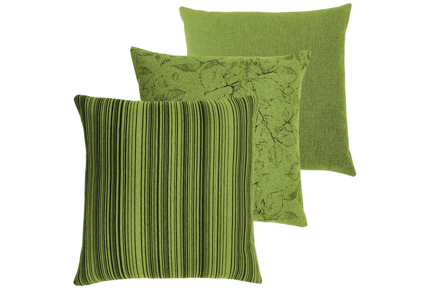 novely® Dekokissen 3er-Set Kuschelweich 40x40 cm Grün