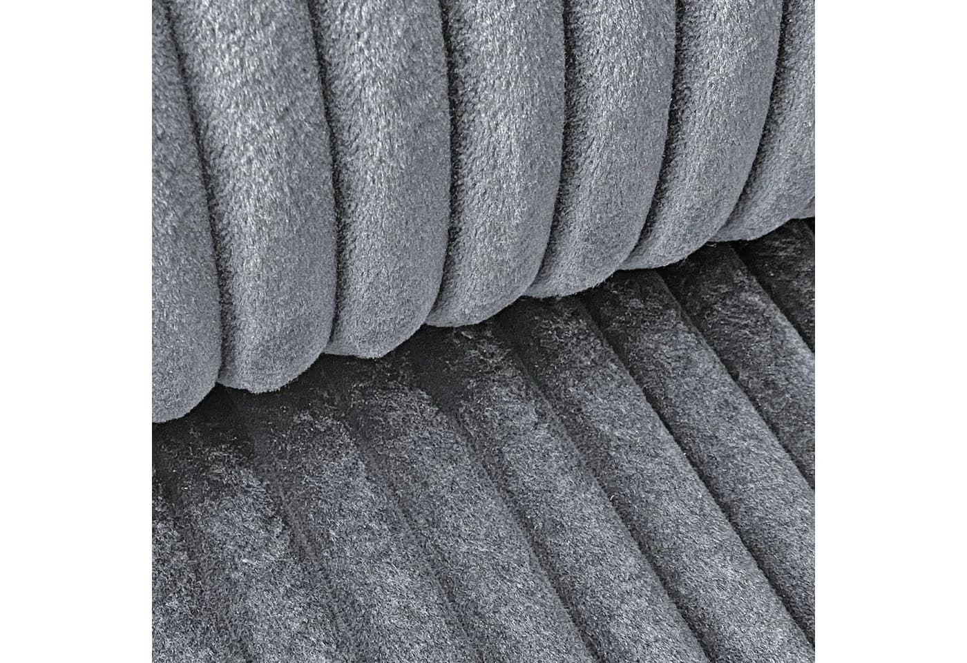 novely® Stoff TILLEN Breitcord-Optik Polsterstoff Grau - Bild 5