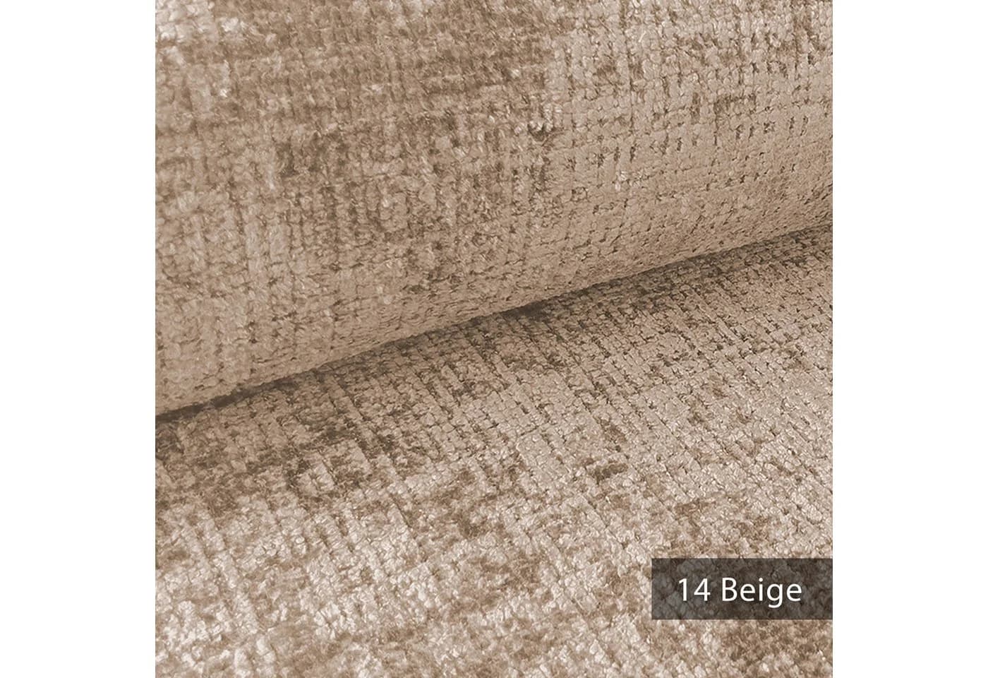 novely® CRETA Chenille-Stoff Polsterstoff Beige 140cm - Bild 3