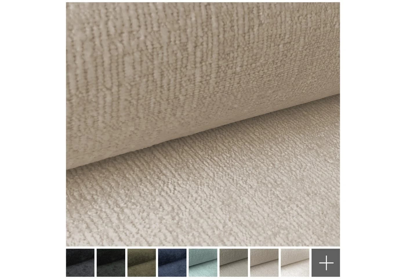 novely® Stoff PERU Weicher Polsterstoff Möbelstoff Chenille-Stoff Meterware 1lfm Beige - Bild 3