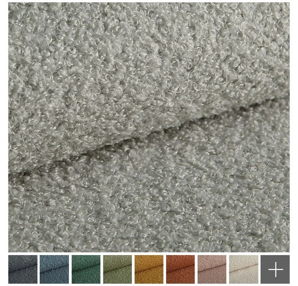 novely® Stoff CENTRO Bouclé Polsterstoff, Weich, Pflegeleicht & Robust, Wasser- und Schmutzabweisend, Voluminös, Langlebig, Meterware, 1lfm - Bild 3
