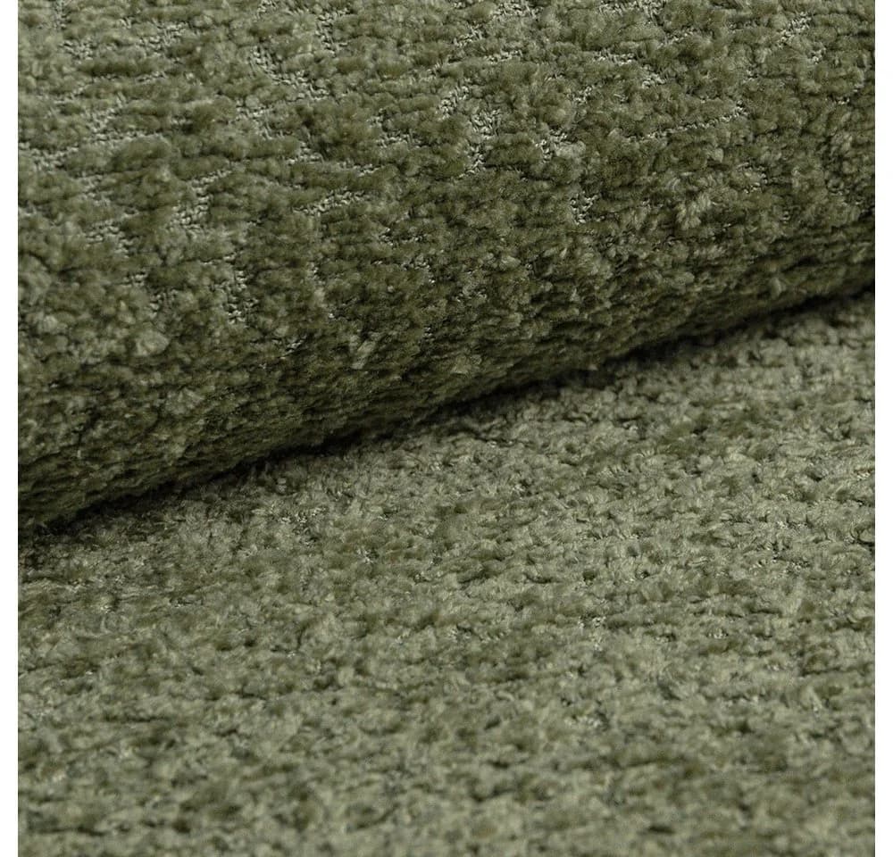 novely® CORIO Bouclé Möbelstoff Olivgrün 3D-Struktur Polyester - Bild 4