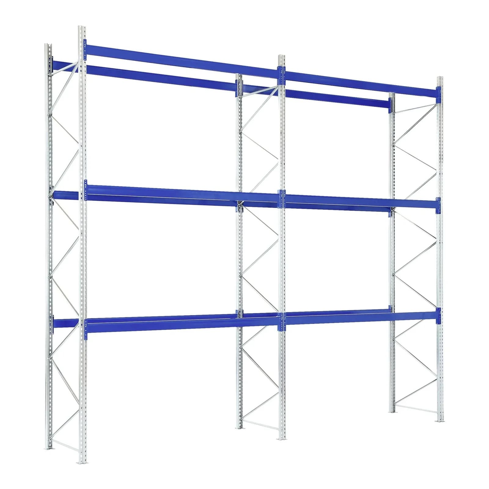 Bito Paletten-Komplettregal-Set P3 3 Ebenen 1000 kg Enzianblau