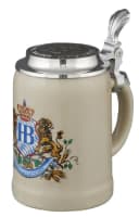 Hofbräuhaus München Bierkrug Steinkrug Löwendekor Grau Bild 1