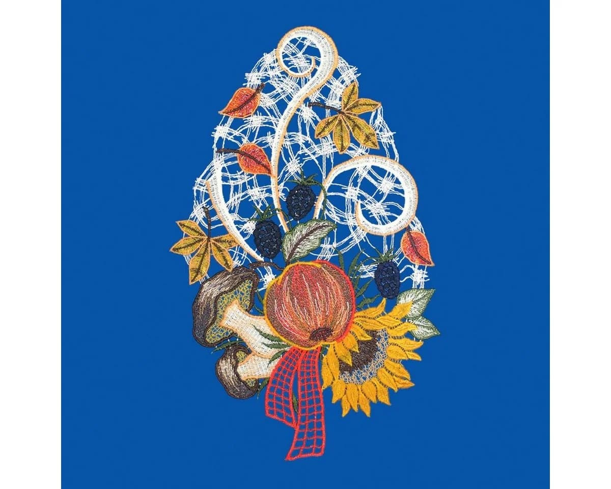 W. REUTER & SOHN Fensterbild Herbstblumen Bunt Polyester