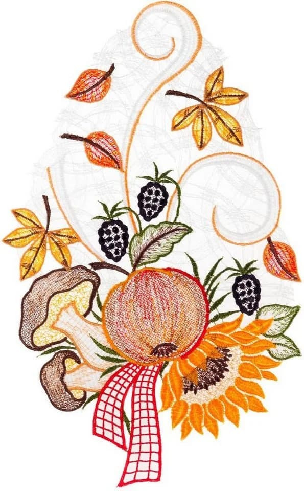 W. REUTER & SOHN Fensterbild Herbstblumen Bunt Polyester - Bild 2