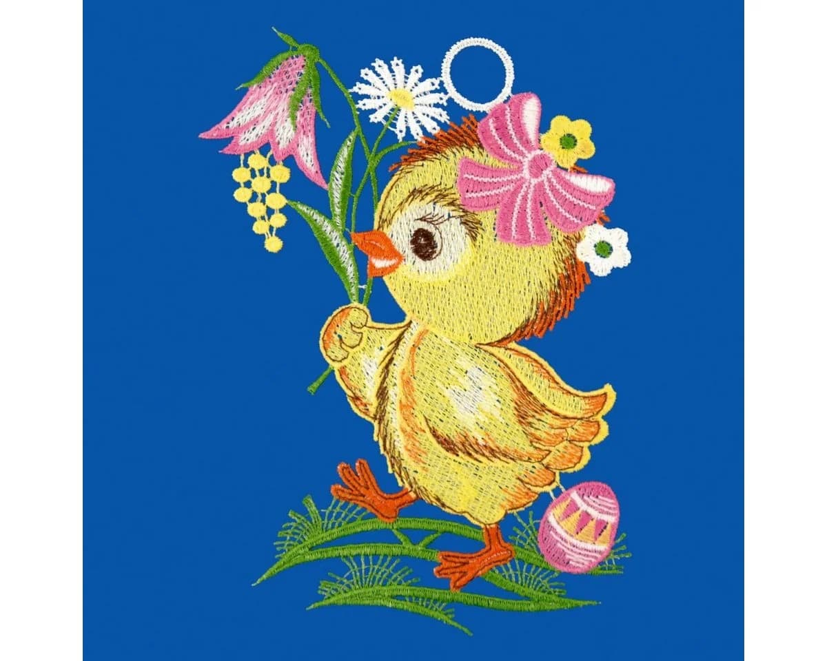 W. Reuter & Sohn Fensterbild Küken Bunt Polyester