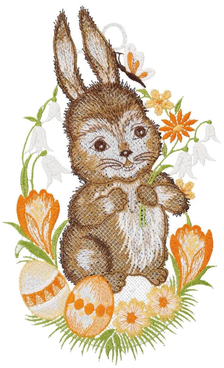 Fensterbild "Schmusehäschen" Osterhasen Polyester W. REUTER & SOHN