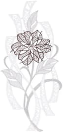 W. Reuter & Sohn - Plauener Spitze® Fensterbild "Moderne Blüte" farbig Bild 2