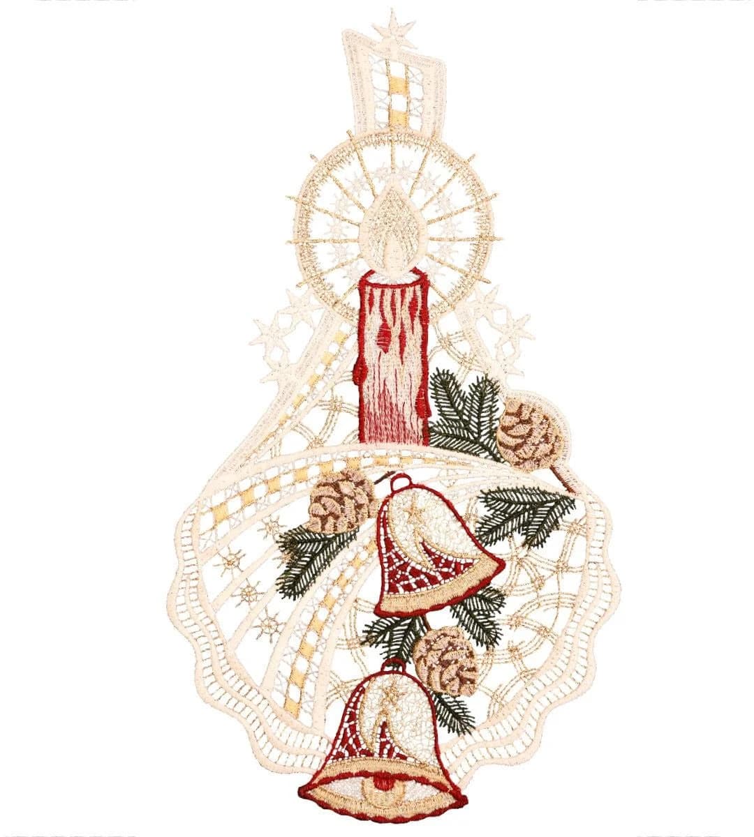 Weihnachtliches Fensterbild aus Polyester